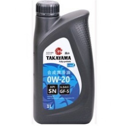 Масло моторное TAKAYAMA SAE 0W-20, ILSAC GF-5, API SN пластик 1л