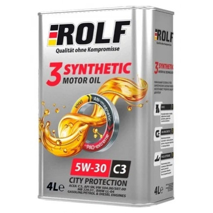 Масло моторное ROLF 3-SYNTHETIC 5W-30 ACEA C3 4л