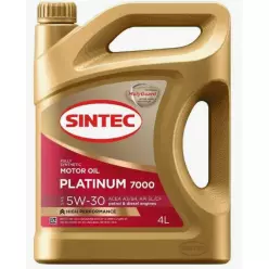 Масло моторное SINTEC PLATINUM 7000 SAE 5W-30 API SL ACEA A3/B4 4л.