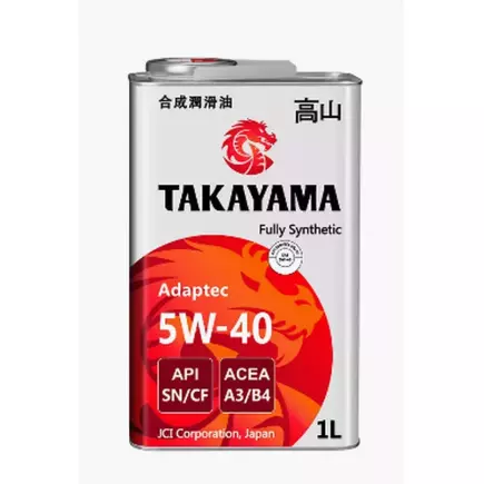 Масло моторное TAKAYAMA Adaptec 5W-40 A3/B4 SN/CF 1л Масло моторное TAKAYAMA Adaptec 5W-40 A3/B4 SN/CF 1л
