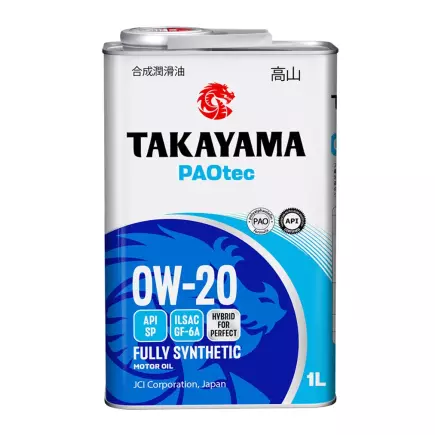 Масло моторное TAKAYAMA PAOtec SAE 0W-20 ILSAC GF-6A API SP 1л (металл) Масло моторное TAKAYAMA PAOtec SAE 0W-20 ILSAC GF-6A API SP 1л (металл)