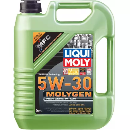 Масло моторное LIQUI MOLY Molygen New Generation 5W-30 SN, A3/B4 5л. Масло моторное LIQUI MOLY Molygen New Generation 5W-30 SN, A3/B4 5л.