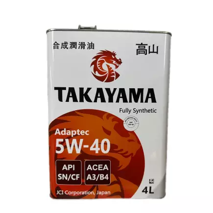 Масло моторное TAKAYAMA Adaptec 5W-40 A3/B4 SN/CF 4л Масло моторное TAKAYAMA Adaptec 5W-40 A3/B4 SN/CF 4л